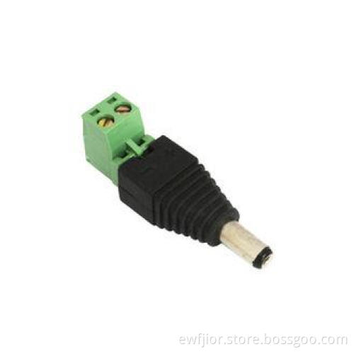 Screw Terminal 2.1mm CCTV Power Connector , DC Jack Male Po
